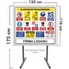 İnşaat Levhası Ayaklı